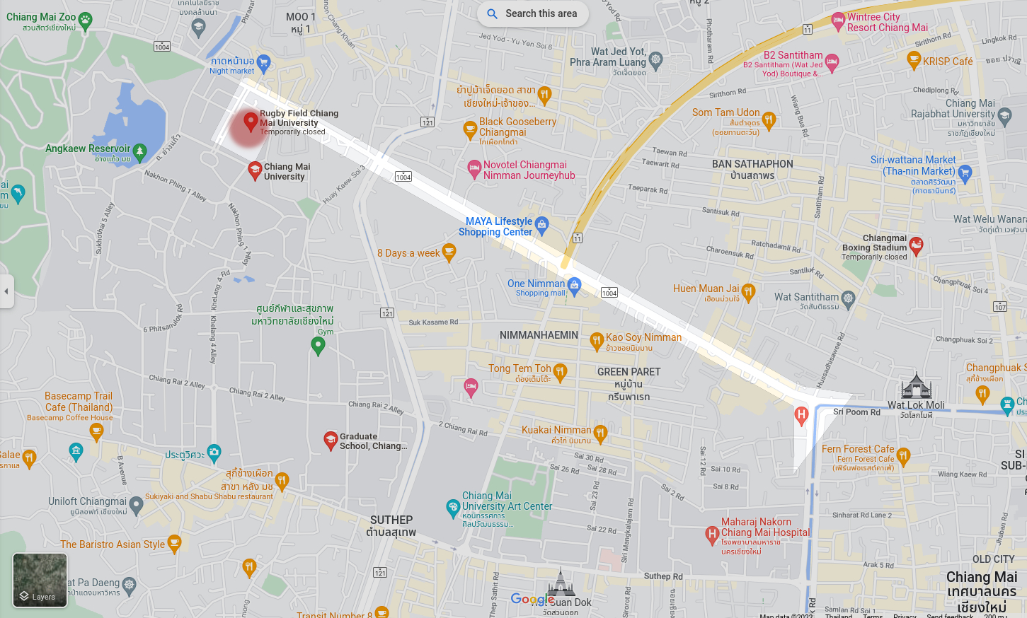 CMU Rugby Field on Google Maps